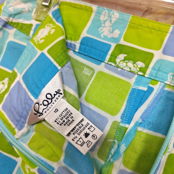 LILLY PULITZER blue & green skort - Picture 4 of 8